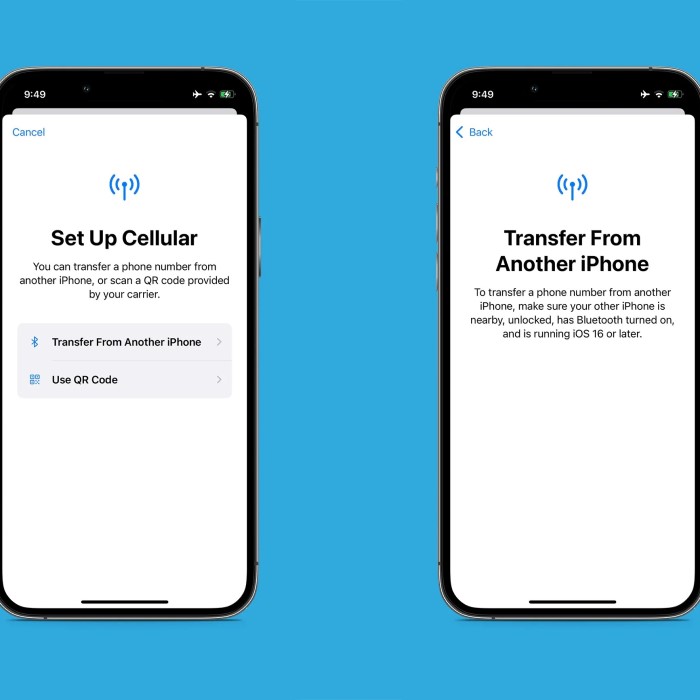 how to transfer esim from one iphone to another