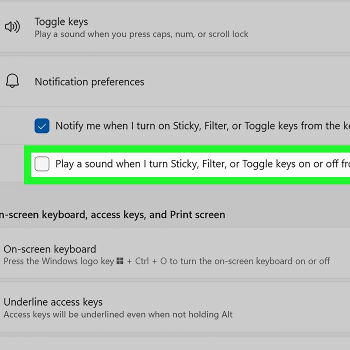 how to turn off keyboard sound