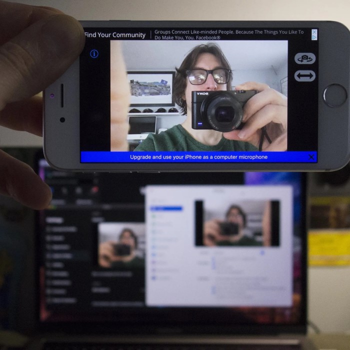 how to use iphone as webcam