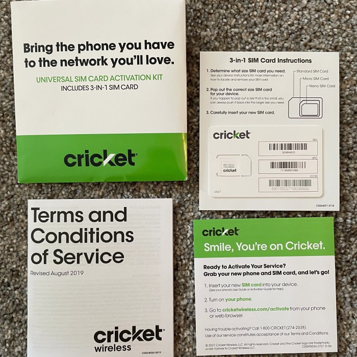 does cricket support esim