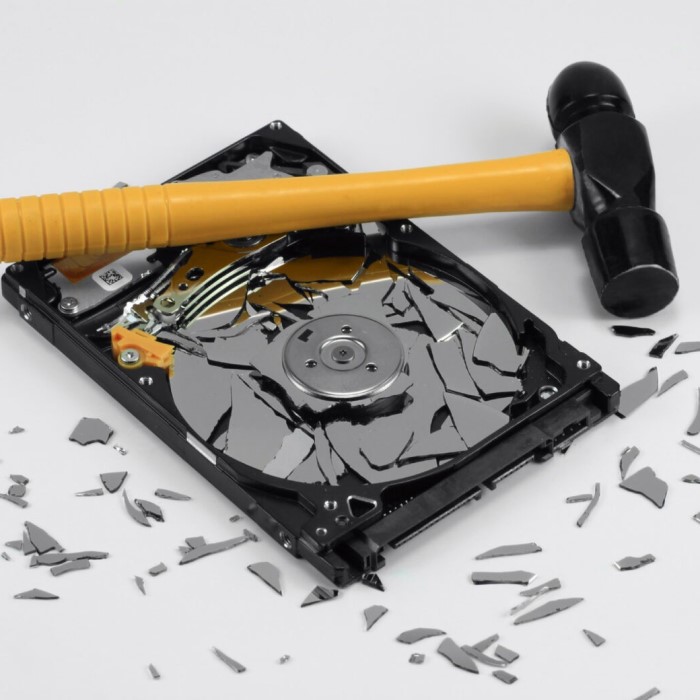 how to destroy a hard drive