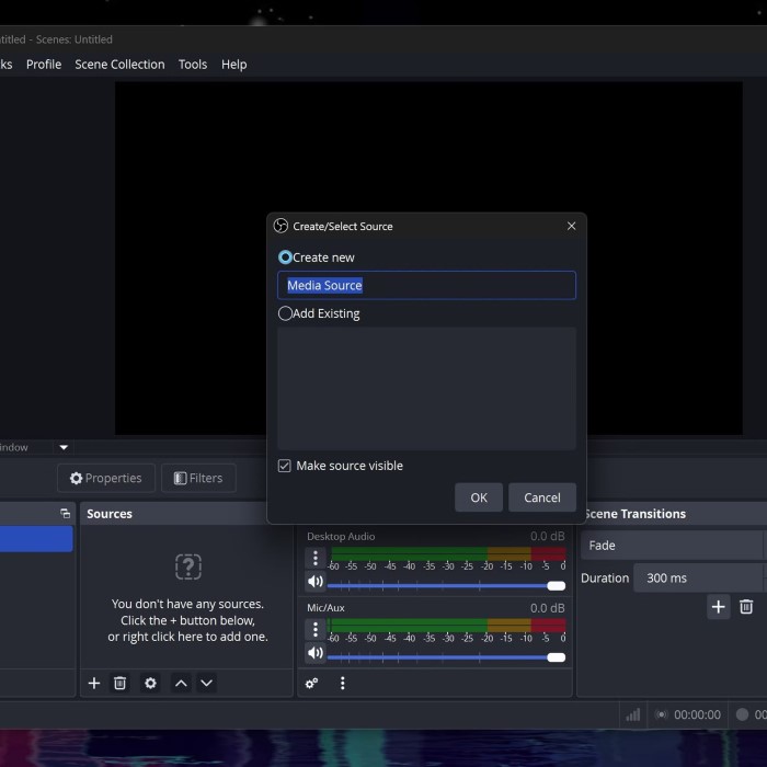 how to add webcam to obs