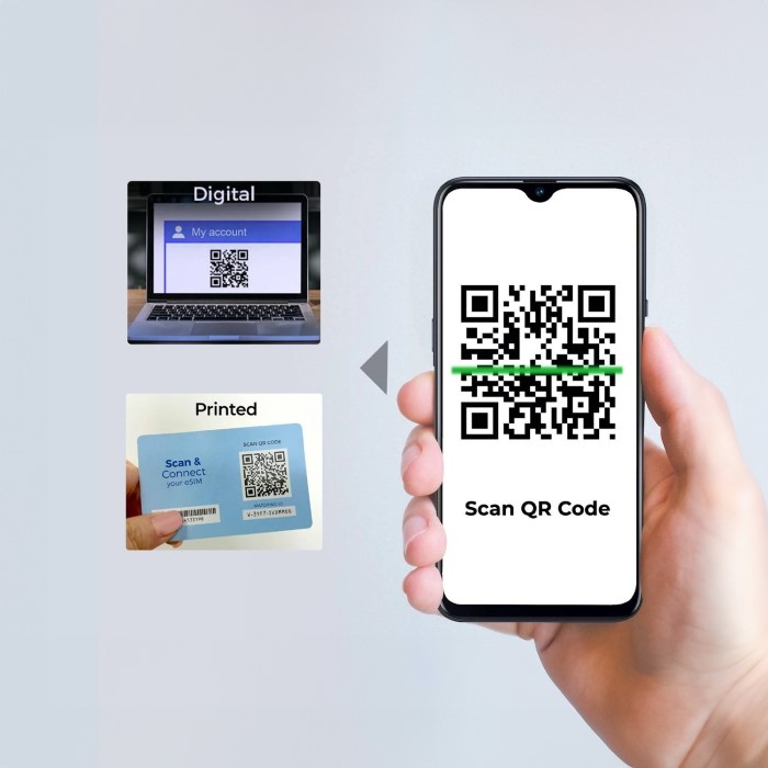 how to get qr code for esim