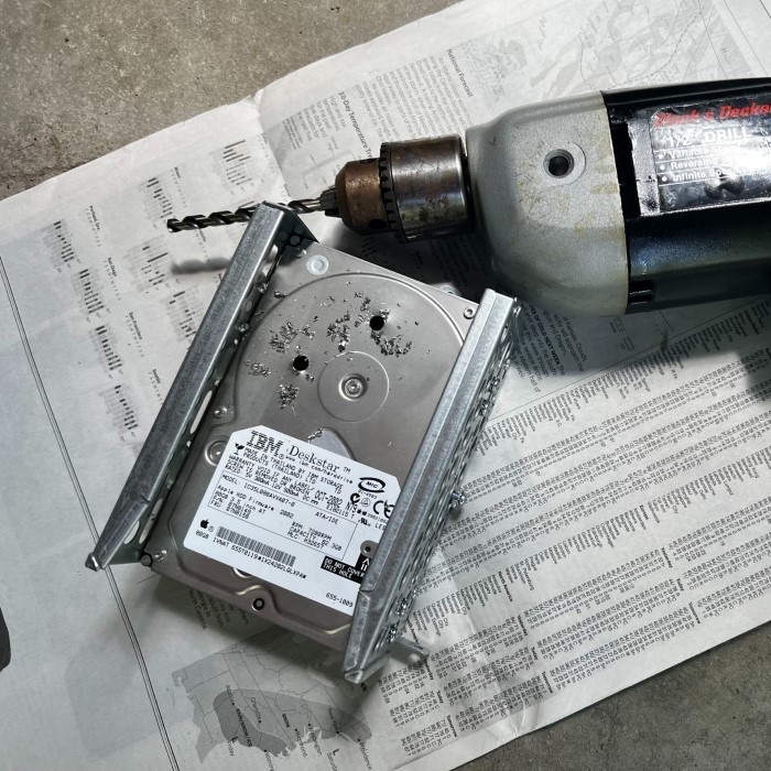 how to destroy a hard drive