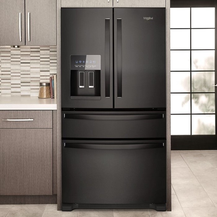 black refrigerator