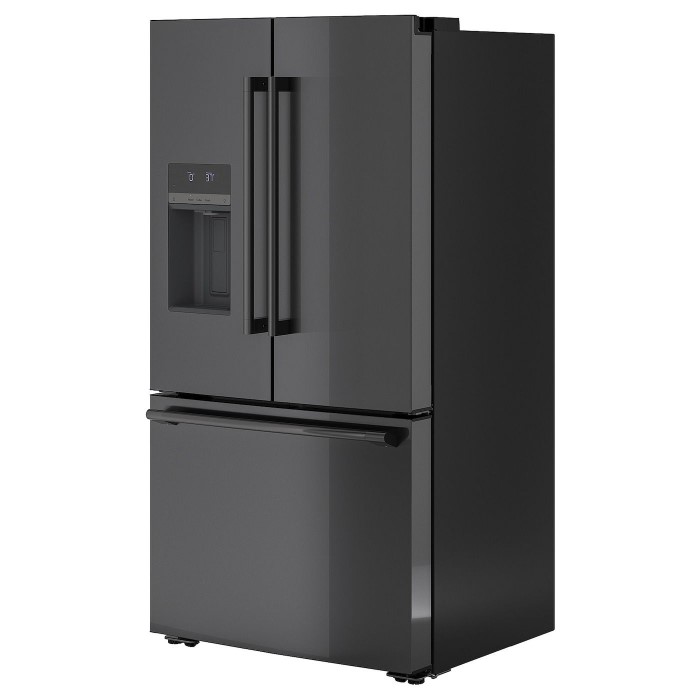 black refrigerator