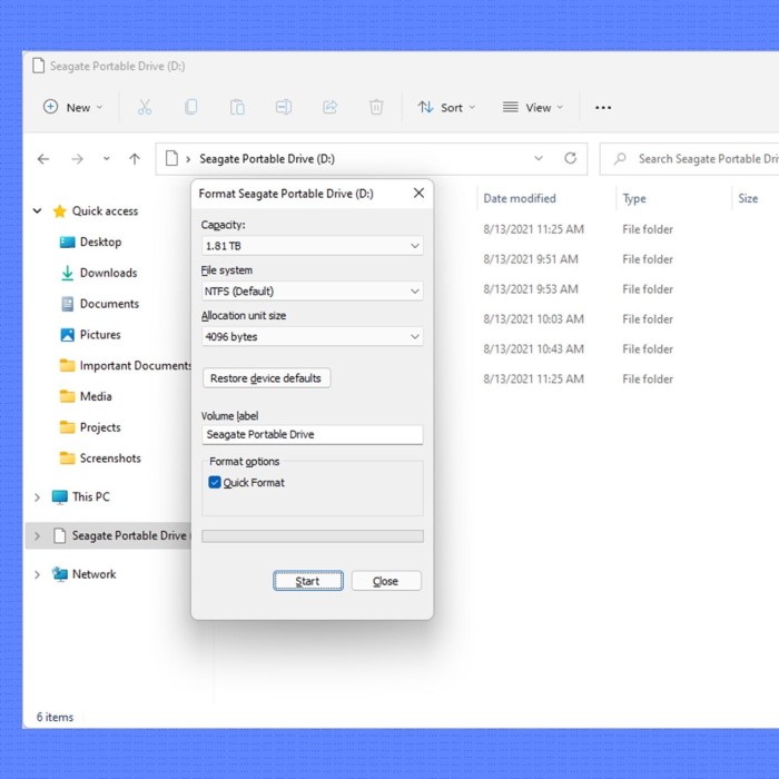 how to wipe an external hard drive