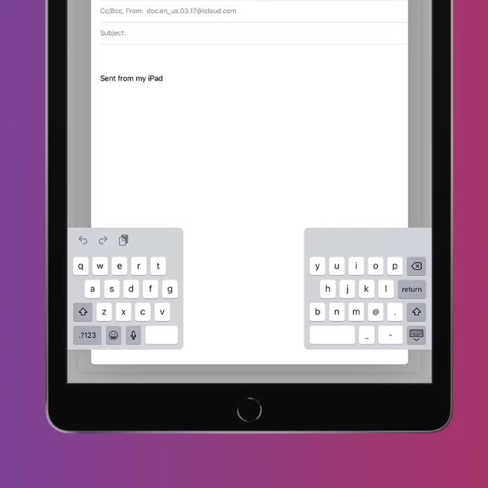 how to fix split keyboard on ipad