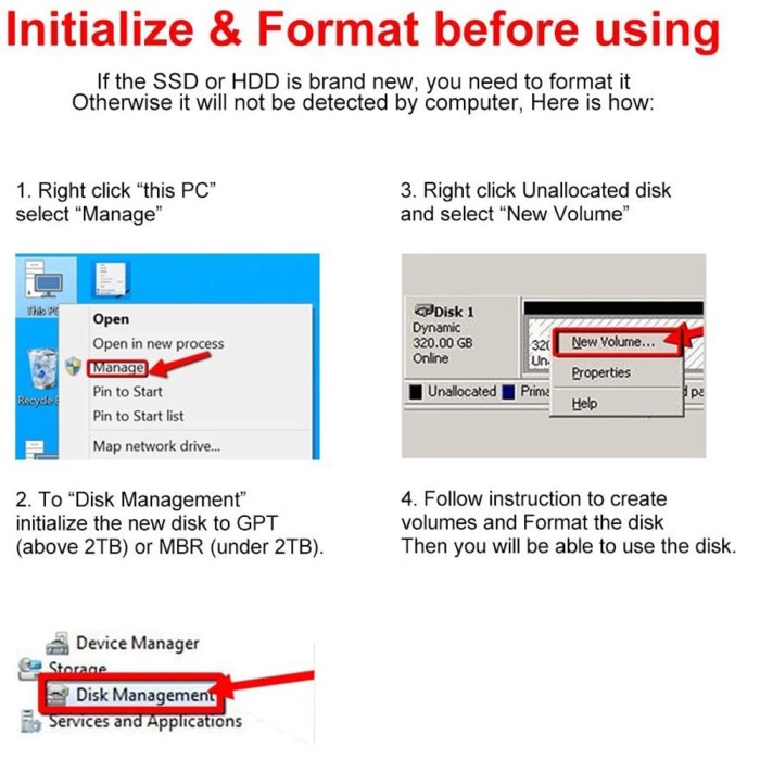 how to initialize a hard drive