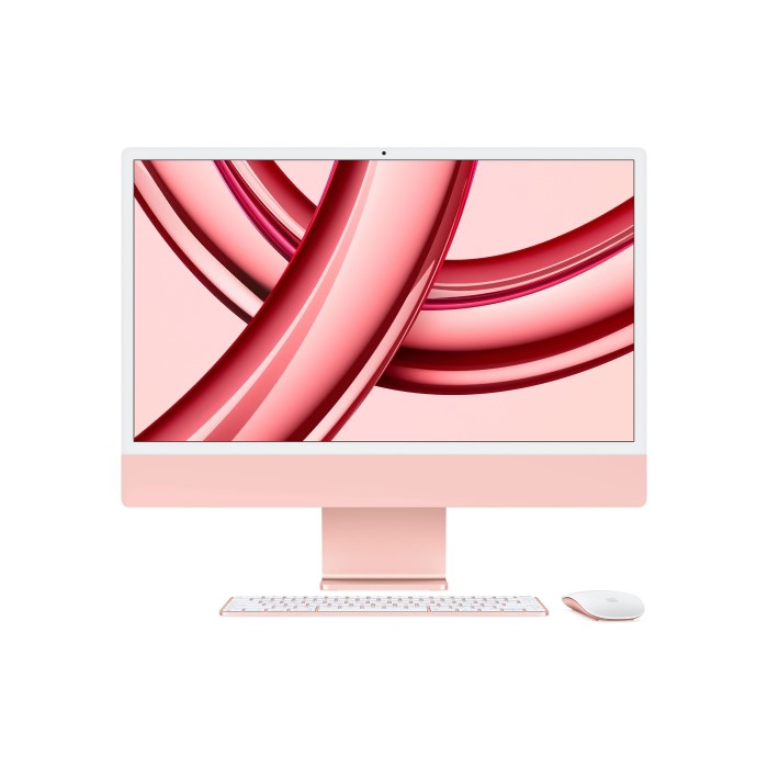 pink computer monitor