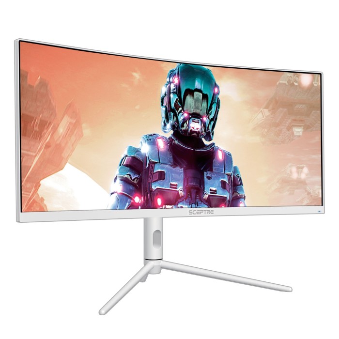 white computer monitor
