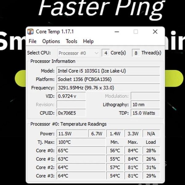cpu temperature range