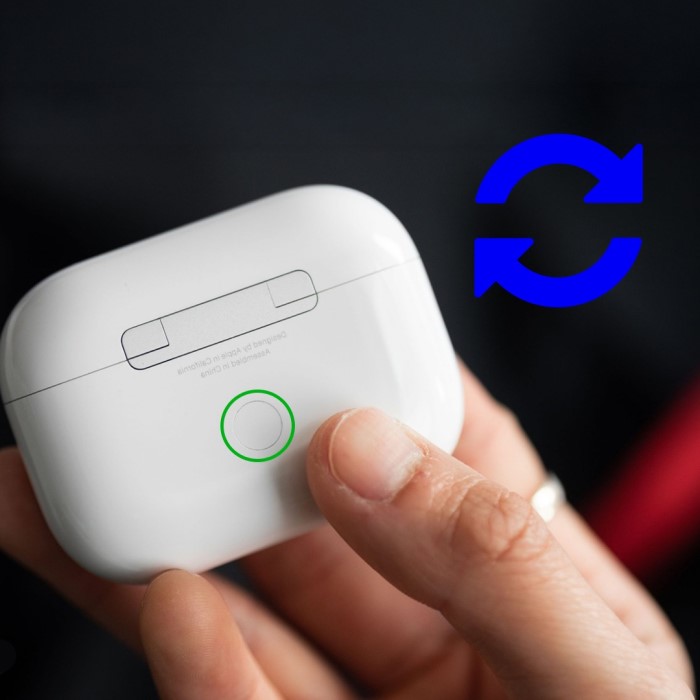 how to reset airpods